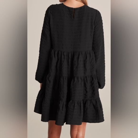 Zara Black Textured Mini Dress - Picture 4 of 14